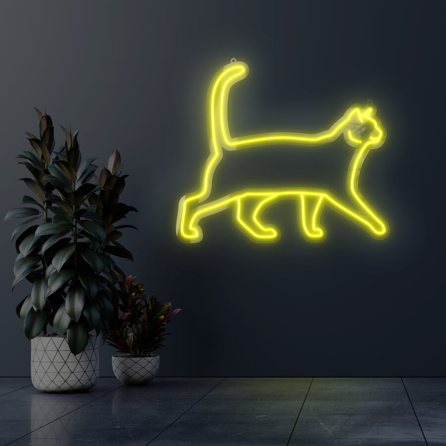 cat neon sign